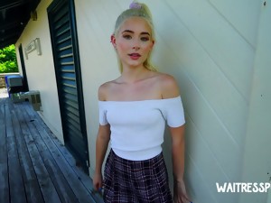 Blonde Cutie Jessie Saint Sucks Balls Before Topping Her Stud For Orgasm