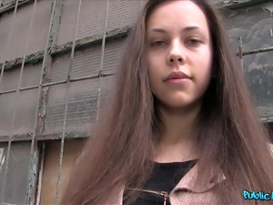 Amateur Brunette Abril Alol Takes A Lot Of Money For Her Pussy