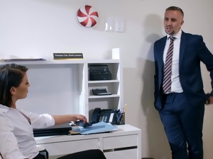Man In Suit Comes And Fucks This Business Woman Right In Her Office