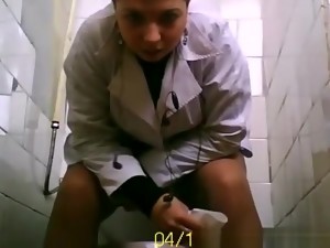 Public toilet spy camera compilation of women peeing