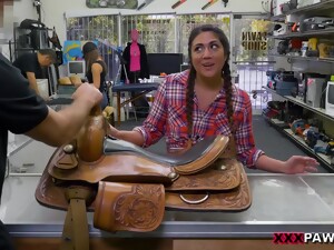 Texas Cowgirl Rides With A Dick In Her Ass