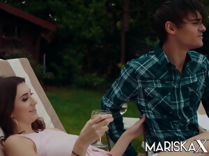 Lina Luxa - French Teen Fucks Her Bf In The Garden In HD