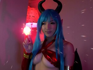 Boning An Asian Babe With A Cool Blue Wig Shiori Kamisaki