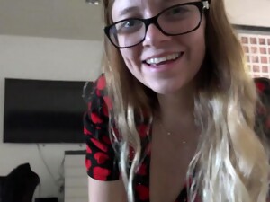 Cute Babe In Glasses Riley Star POV Video