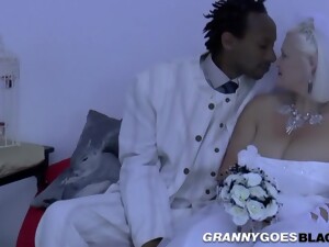 Grandma Bride Suck Black Male Stick - Interracial Intercourse