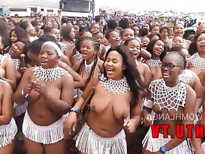 Busty Topless South African Zulu Girls During Reed Rance