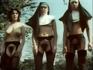 Lewd Vintage Nuns Show Their Thick Bushes And Juicy Tits