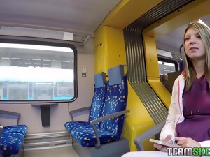 Petite Russian Spinner Has A Train Toilet Casual Sex