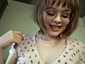Geeky Chick With Glasses Sucks Debt Collector Cock