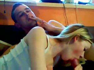 Young Dude Receives Facesitting From His Cute Girlfriend On Webcam