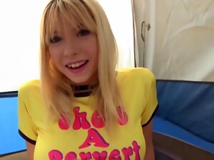 Hot Petite Sister Gets Fucked In The Tent While Camping