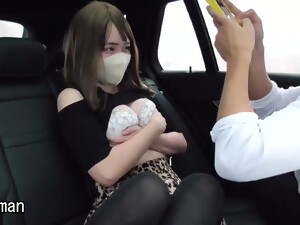 Japanese Teen With Perky Tits & Hairy Pussy Seduced In Car During Covid-19 - Fetish