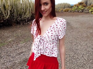 Alluring Redhead With Charming Eyes Just Knows How To Finger Her Pussy