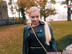 German Slut Seduced In Public For Real Sexdate