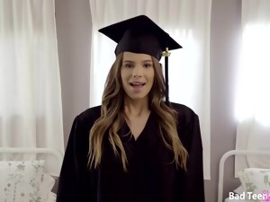 After She Has Graduated, Jillian Janson Wanted A Good Fuck, Until She Starts Screaming From Pleasure