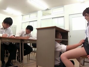 Japanese Teacher - Fetish Group Sex Gangbang In The Classroom