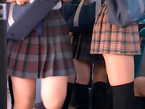 Busty Japanese Schoolgirl Touched In Train