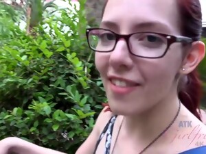 Red Haired Babe With Glasses Is In The Mood For A Good Fuck, Or Just An Orgasm
