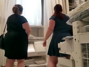 Two Bbw Pawgs In Dresses.
