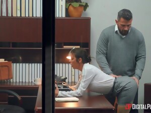 An Office Lady With A Huge Rack Gets A Brutal Pussy Punishment