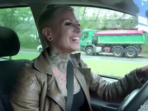 GERMAN SCOUT - HOT TATTOO MILF CAT COX GET HARD ANAL FUCK AT CASTING - Reality