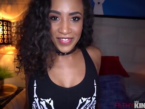Ebony Teen Takes Big Dick Pounding Early In Porn Career - Rough Sex