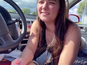 Girlfriend Blowjob In Car, Car Blowjob