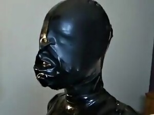 Breath Play On Face And Latex Mask