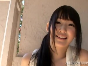 Kurumi Tanigaw Pleases A Guy With A Blowjob And A Handjob