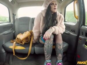 Tattooed Karma Synn Enjoys Hard Sex Games With A Stranger In The Car