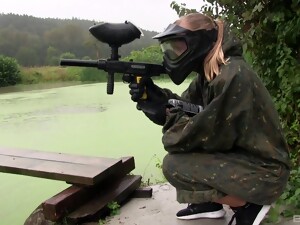 Airsoft Game Turns Into A Softcore For Two Broads