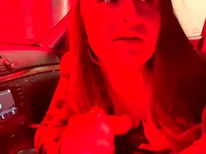 Horny Wife Gives Deepthroat Blowjob And Swallows Cum At An Automatic Car Wash