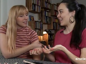 Amateur Lesbian Babes Play With The Magic Wand - Lesbian Porn Interview