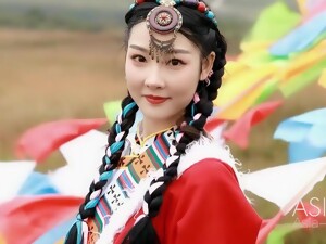 Chinese Beauty In National Costume Enjoys Sucking The Cock - Model Media