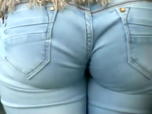 Jeans Wedgie In Cute Girl's Ass Crack