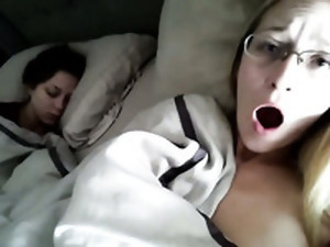 This Amateur Chick Loves To Masturbate While Her Friend Is Sleeping