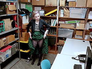 Teen Blonde Lexi Lore Striped And Punish Fucked In The Office