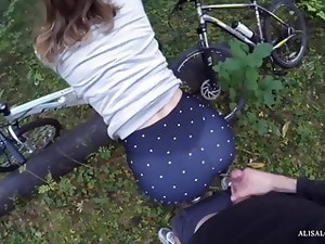 Blowjob For My BF In Bike Park!